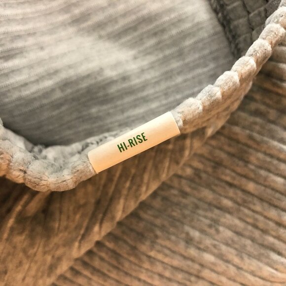 Aerie Womens Hi-Rise Groove-On Velour High Waisted Flare Pant Gray Size M - Picture 4 of 5